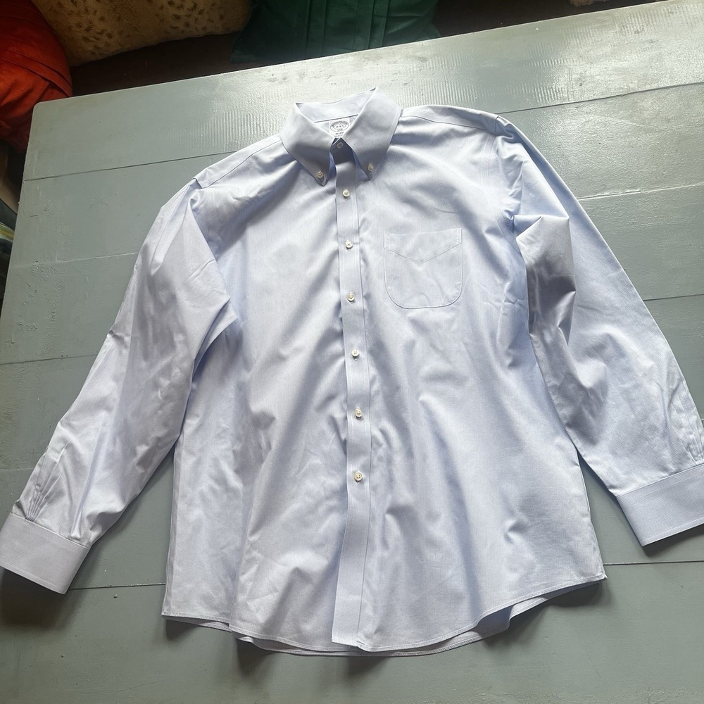 Brooks Brothers‎ Regent Oxford Shirt Light Blue Mens 17-4/5 Quiet Luxury Prep